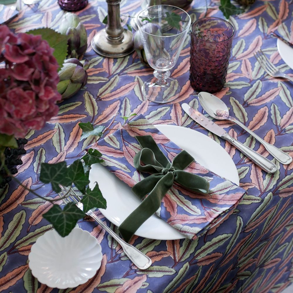 Samtschleifen Moosgrün - Serviettenbänder (6er)