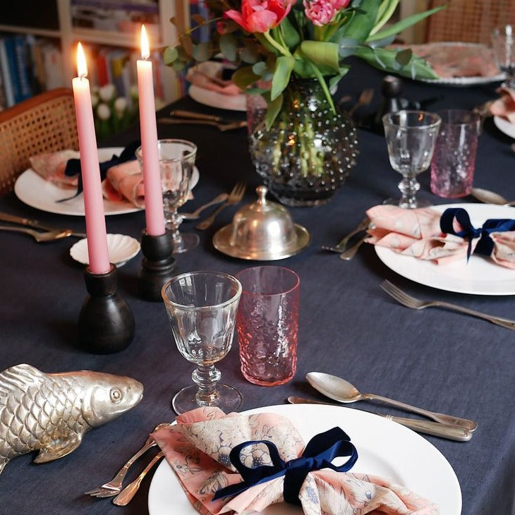 Wasserglas mit Noppen Rosa (6er)