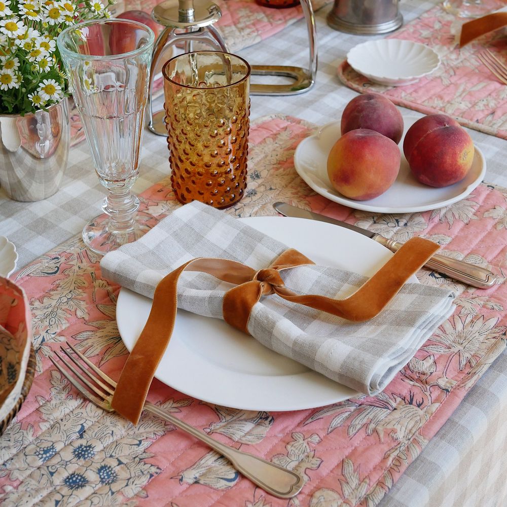 Samtschleifen Goldgelb - Serviettenbänder (4er)