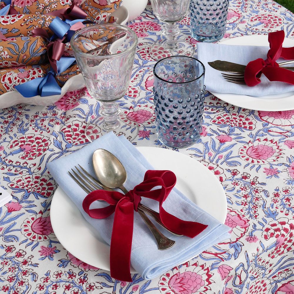 Samtschleifen Rot - Serviettenbänder (4er)