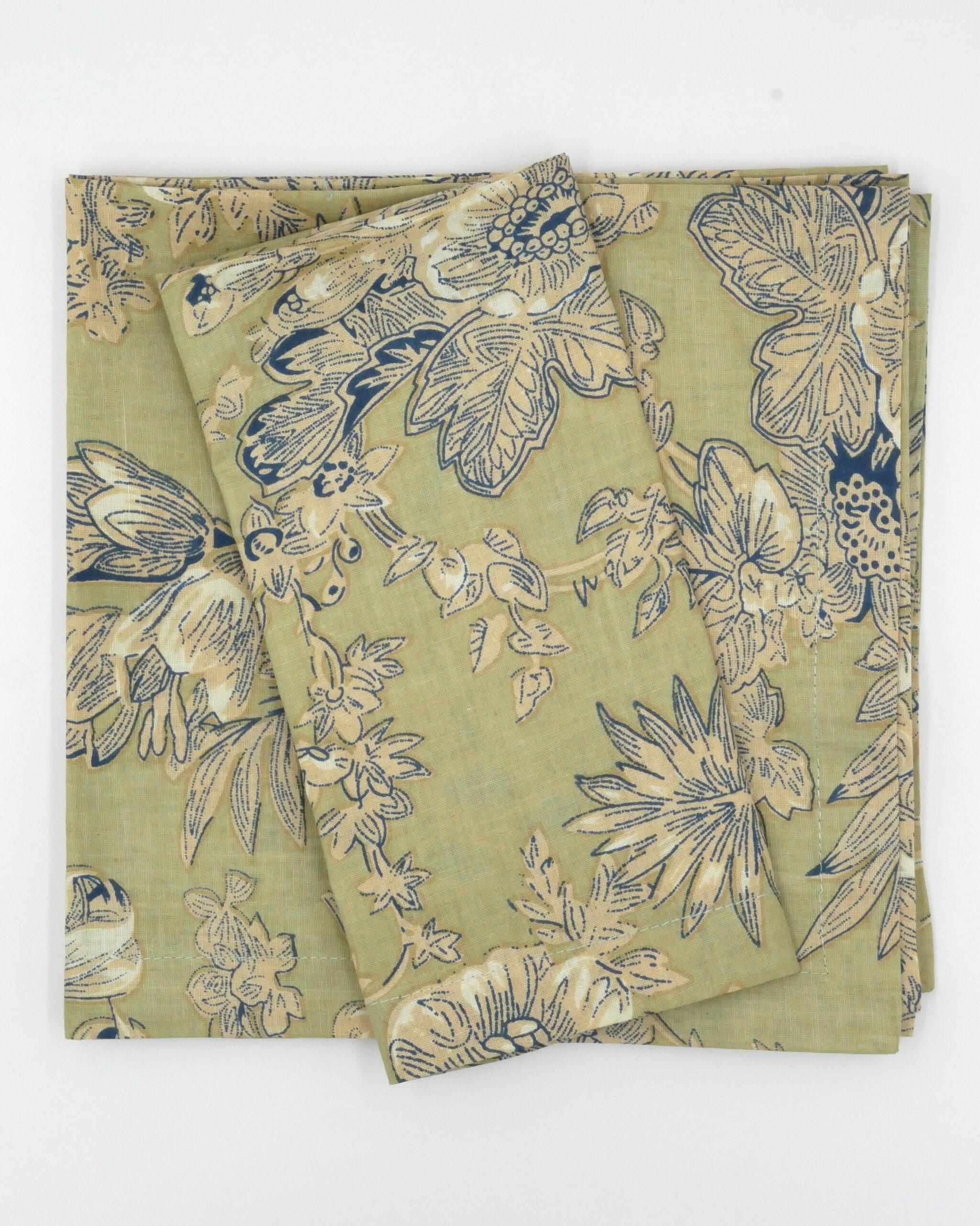 Blockprint Servietten "Darjeeling" (4er)