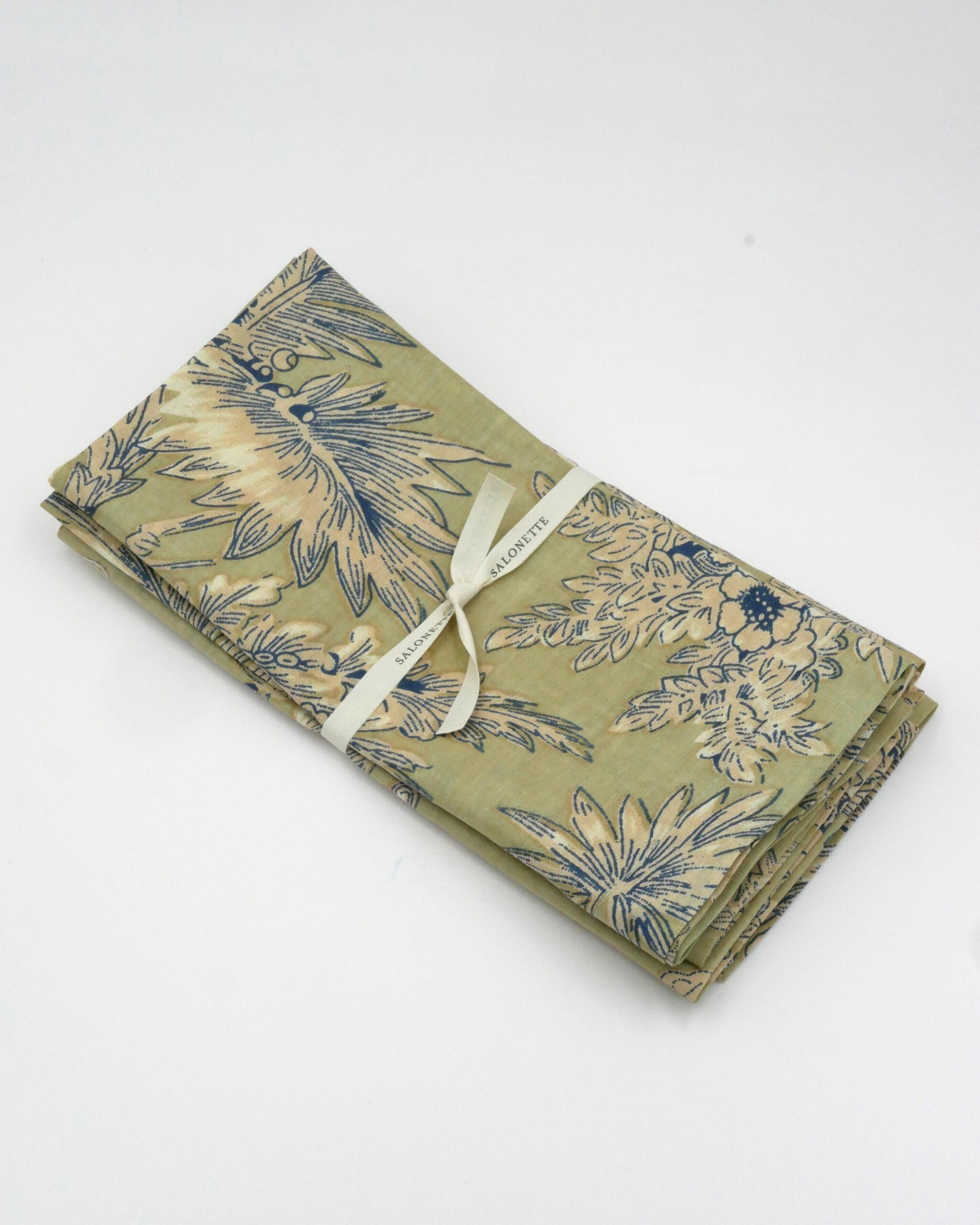 Blockprint Servietten "Darjeeling" (4er)