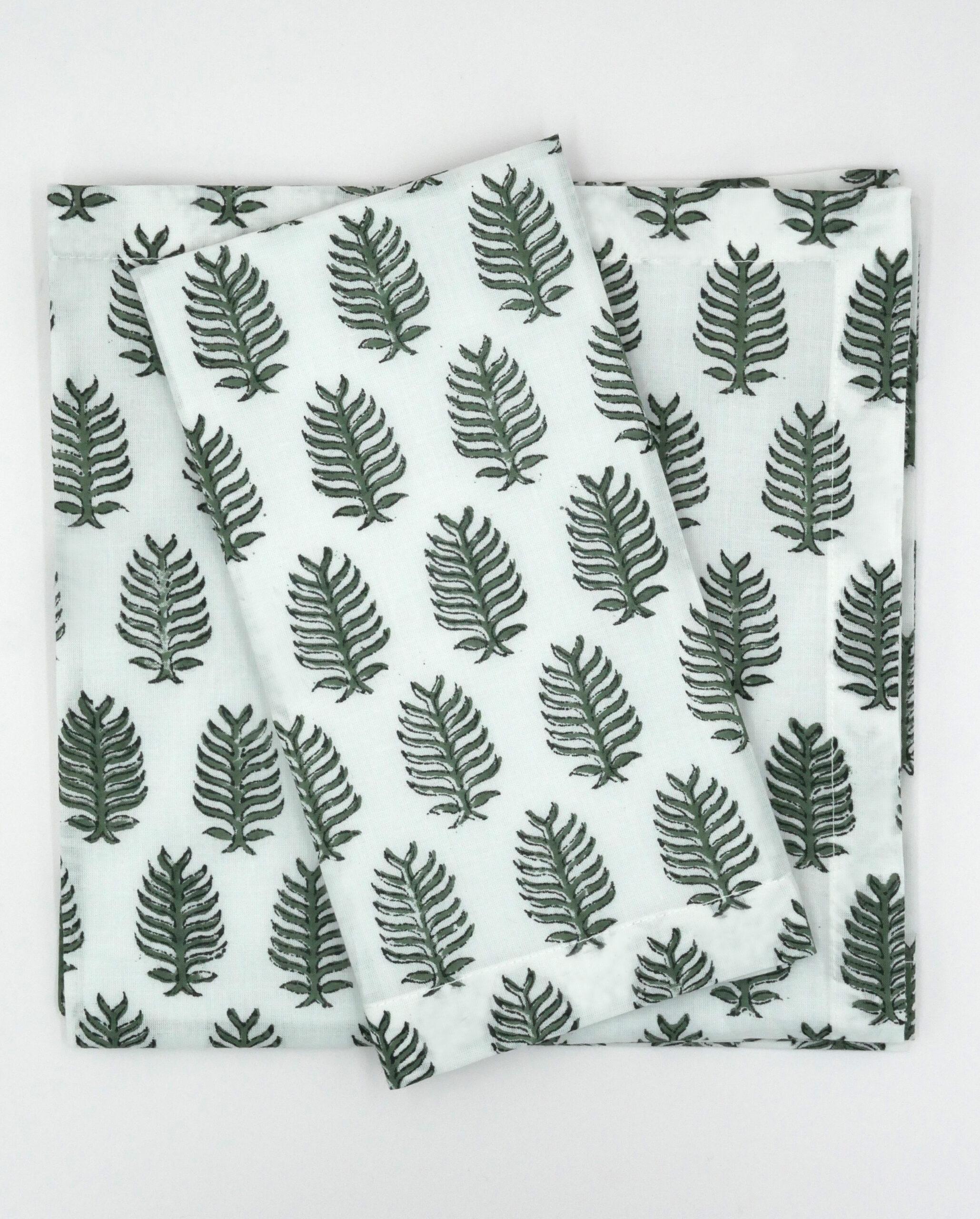 Blockprint Servietten "Evergreen" (4er)