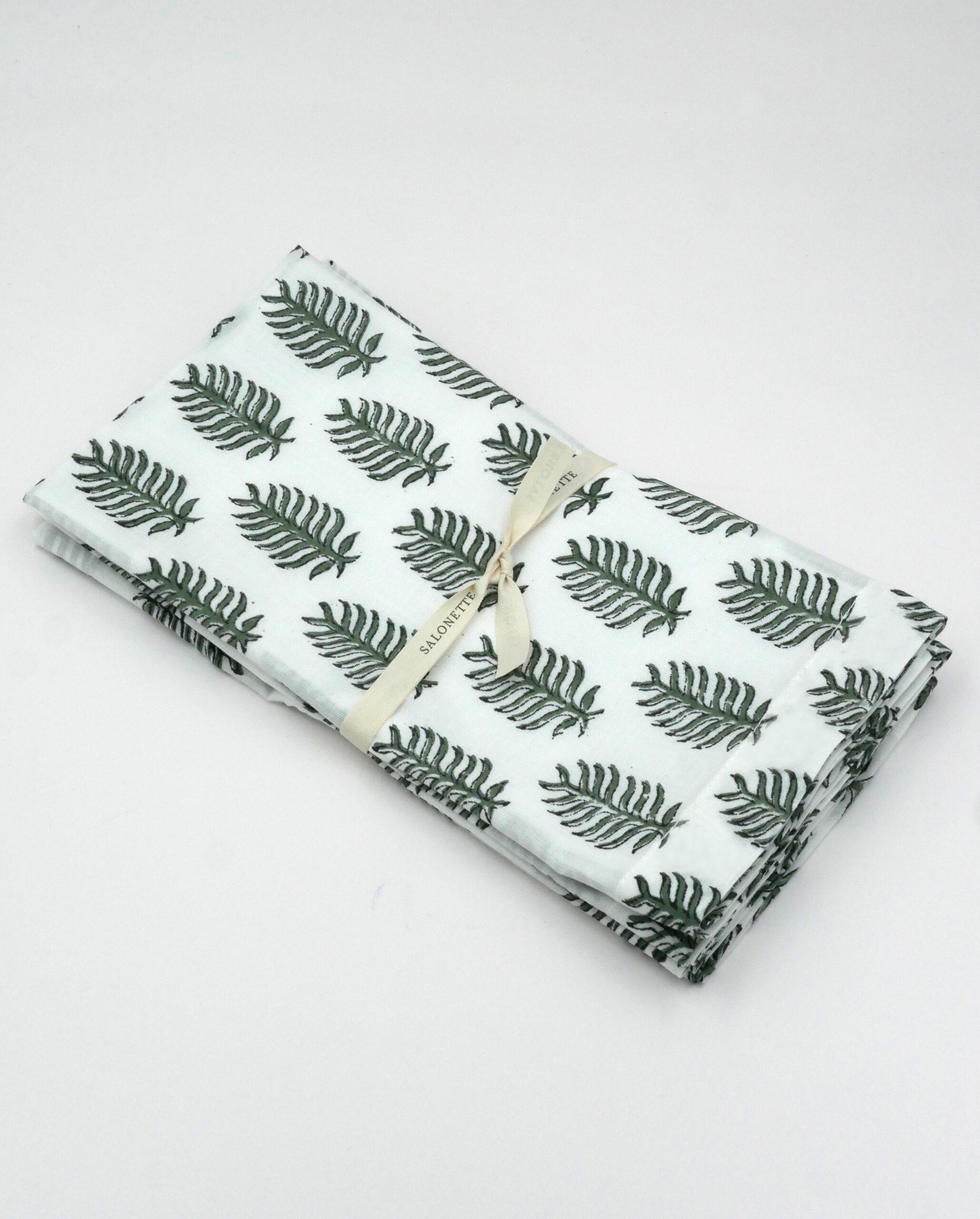 Blockprint Servietten "Evergreen" (6er)