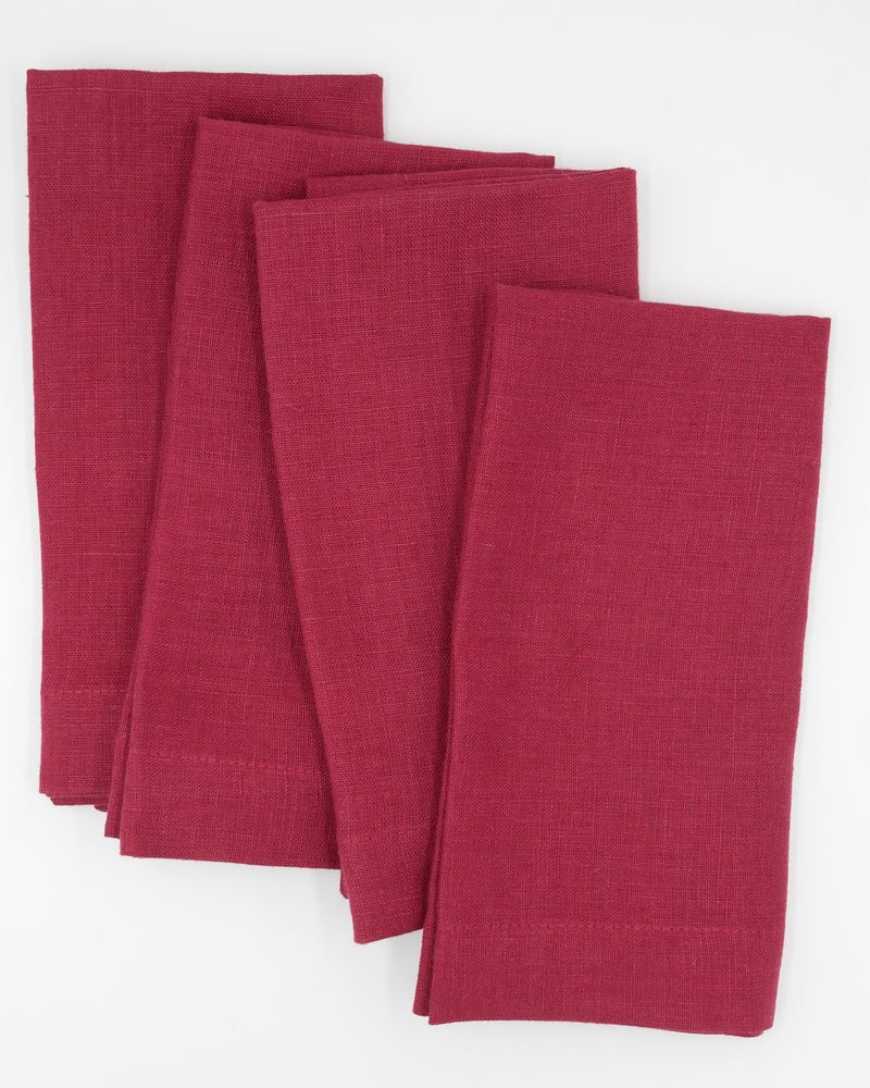 Leinenservietten Bordeaux (4er)