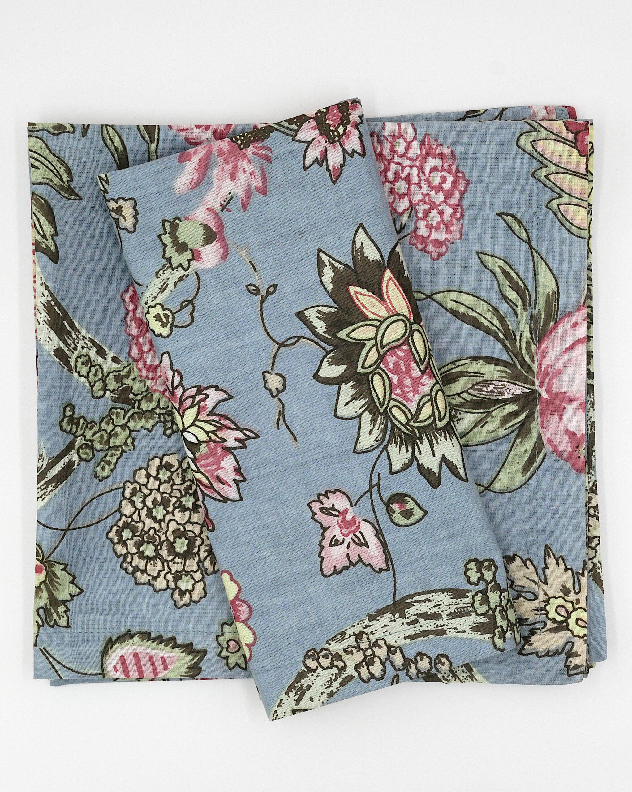 Blockprint Servietten "Blueberry" (4er)