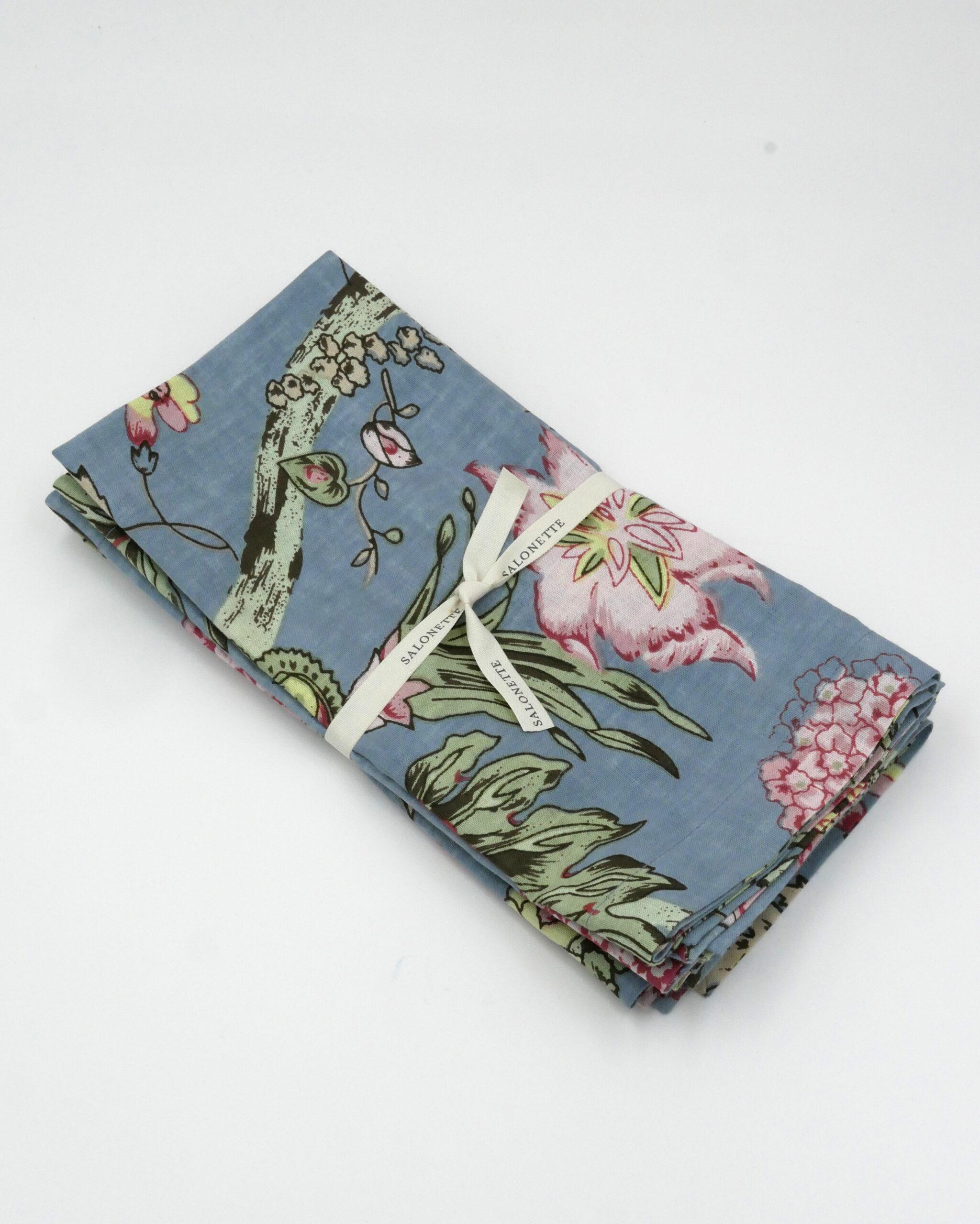 Blockprint Servietten "Blueberry" (4er)