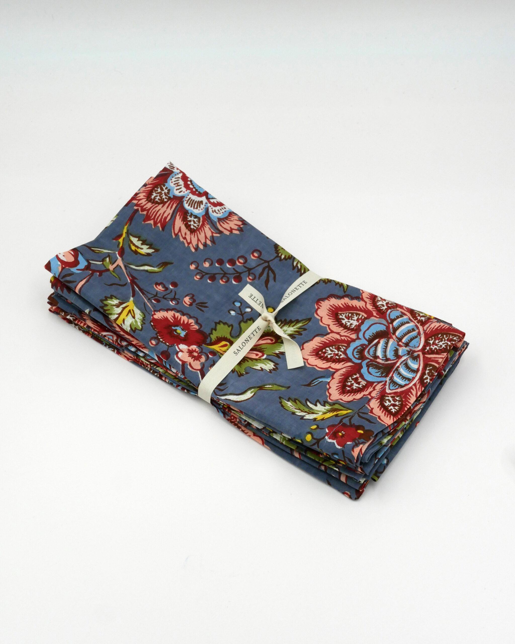 Blockprint Servietten "Casa Melograno" (4er)