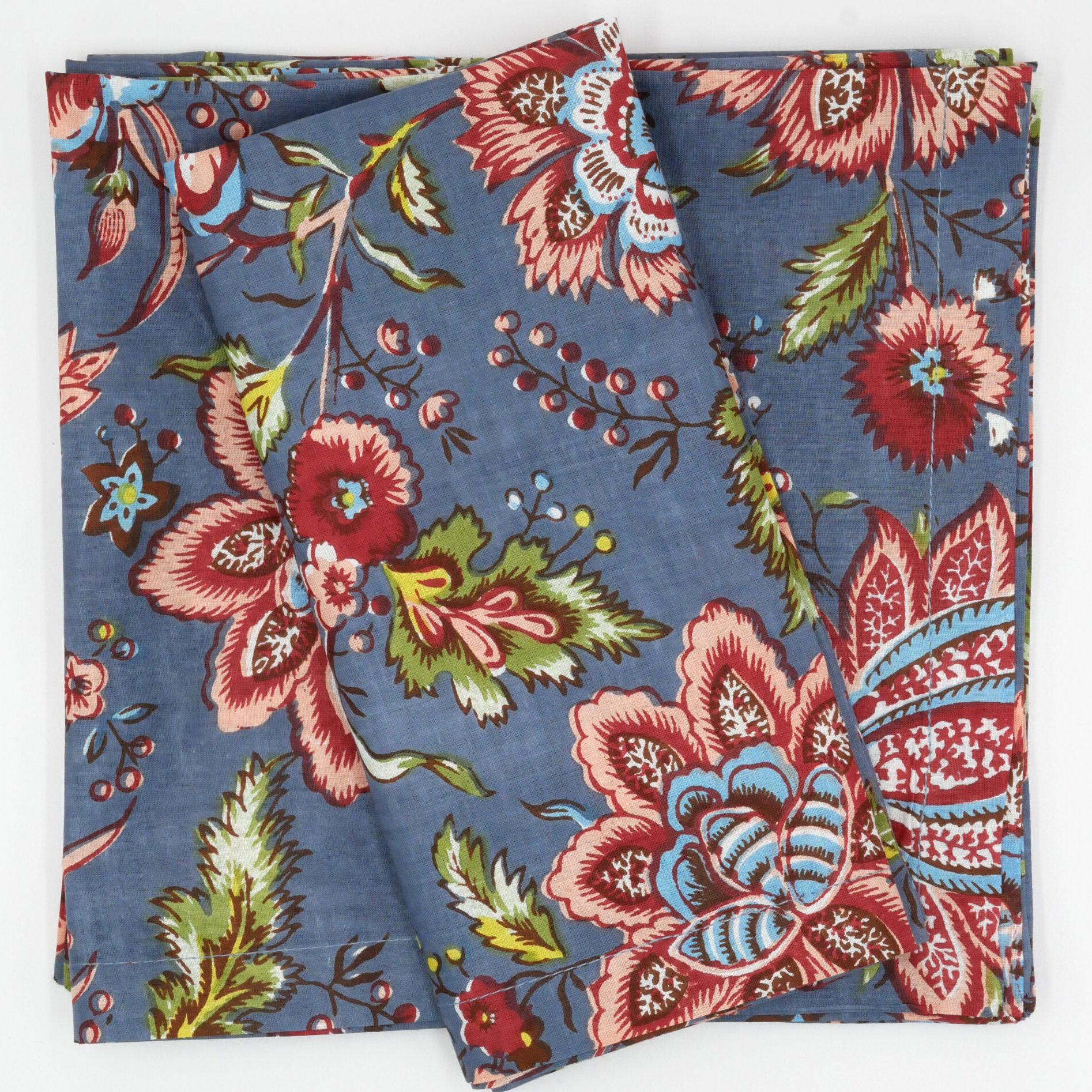 Blockprint Servietten "Casa Melograno" (4er)