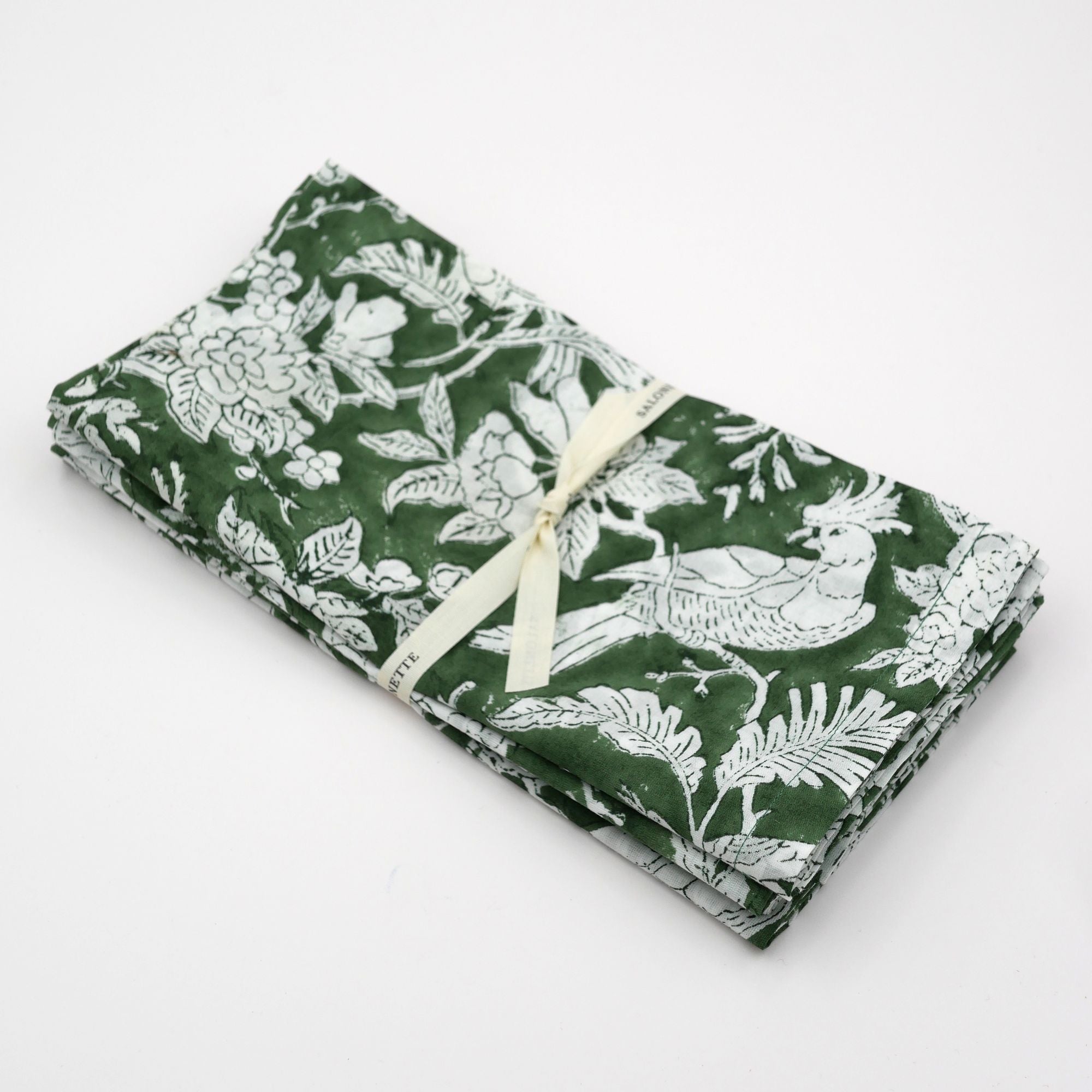 Blockprint Servietten "Parrot" (4er)