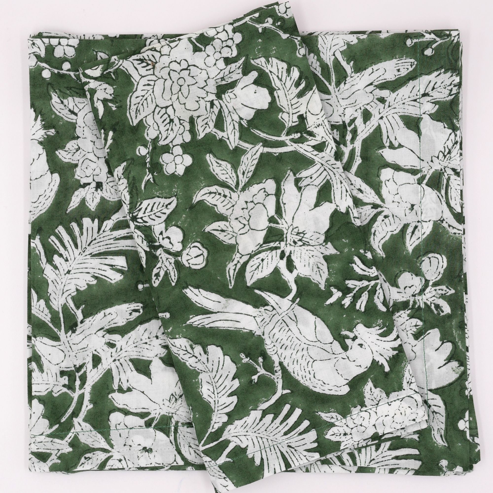 Blockprint Servietten "Parrot" (6er)