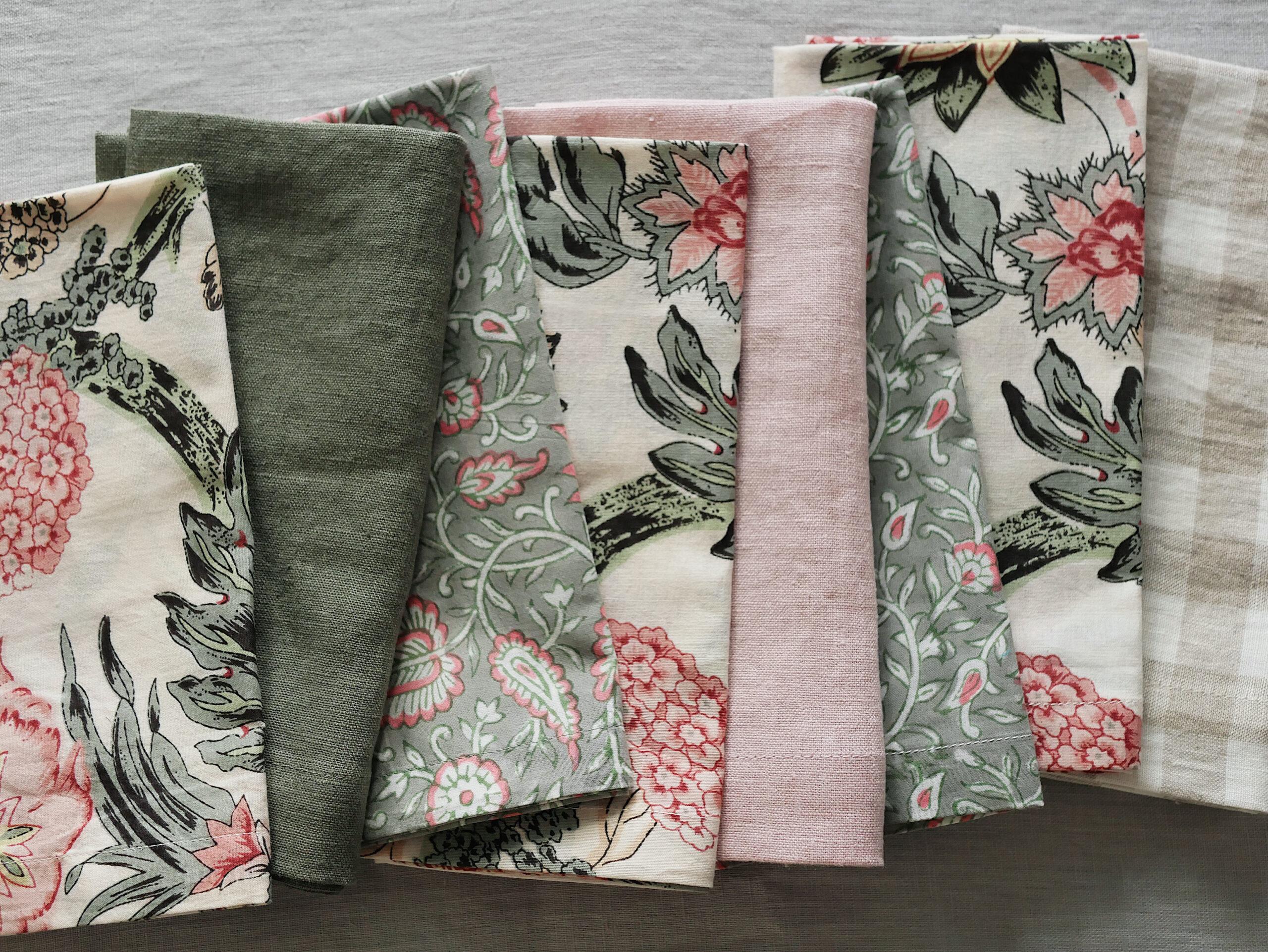 Blockprint Servietten "Miss Snowberry" (6er)