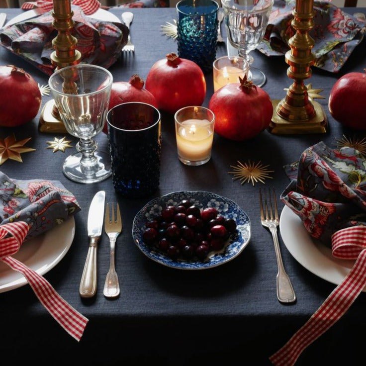 Wasserglas mit Noppen Dunkelblau (4er)