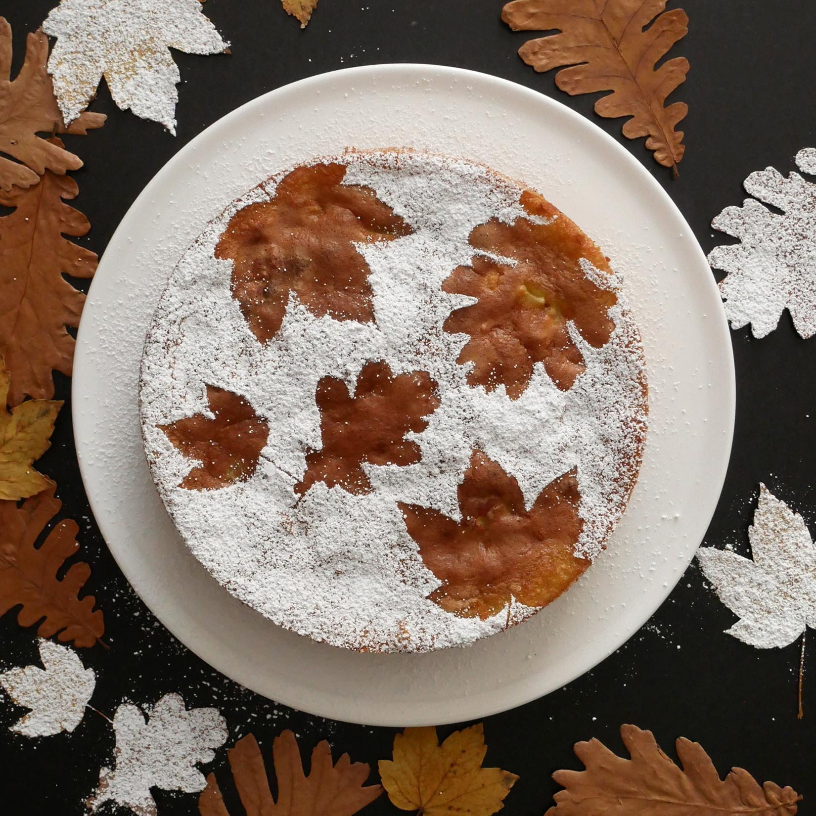 Der Winter kommt - Französischer Apfelkuchen mit Puderschnee
