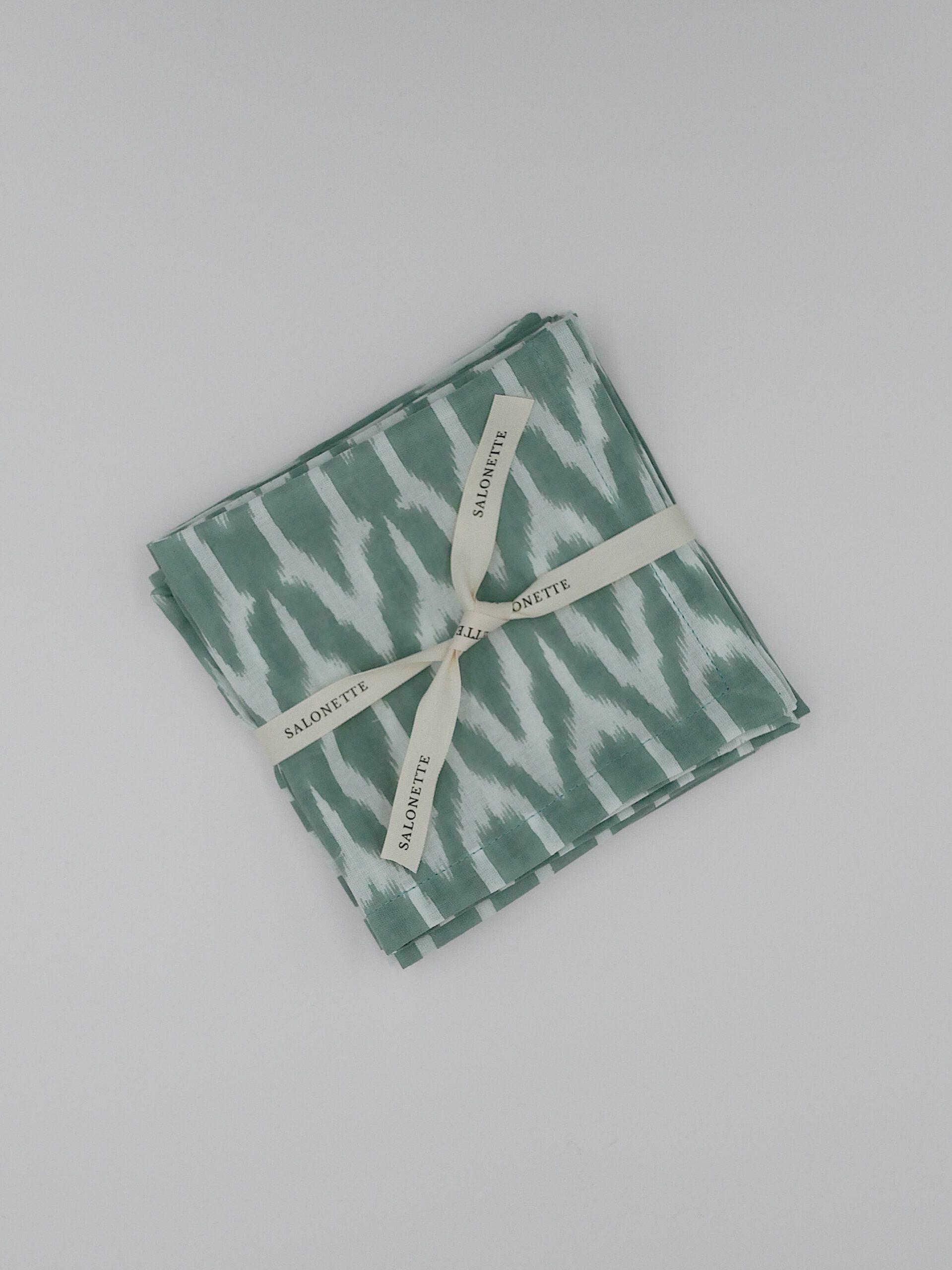 Cocktailservietten "Masala" Graugrün (4er)