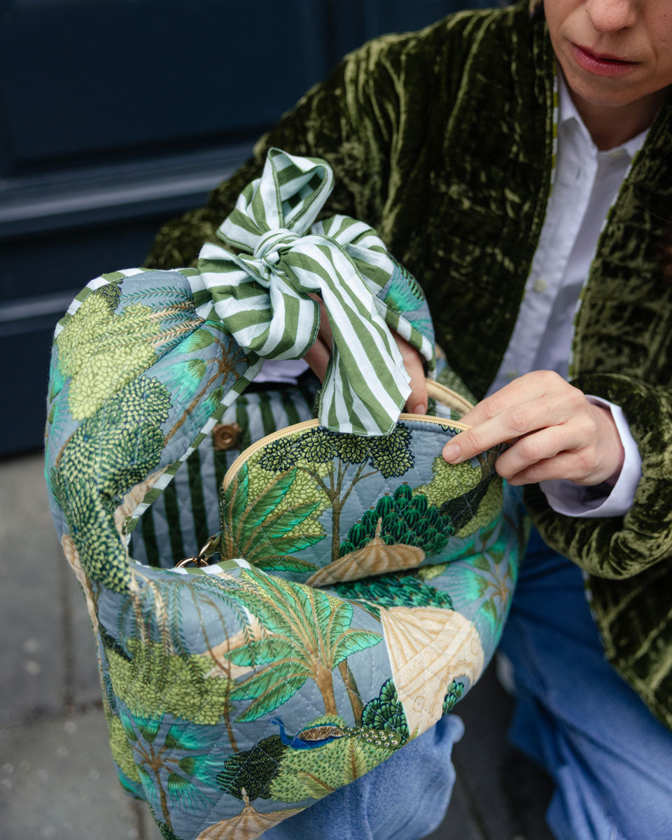 Bow Bag "Amalfi" mit Extra Täschchen - grün