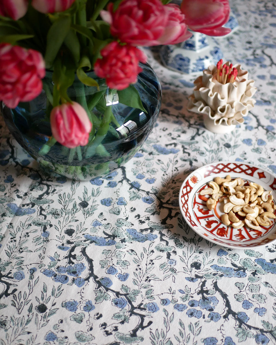 Blockprint Tischdecke "Mandola"