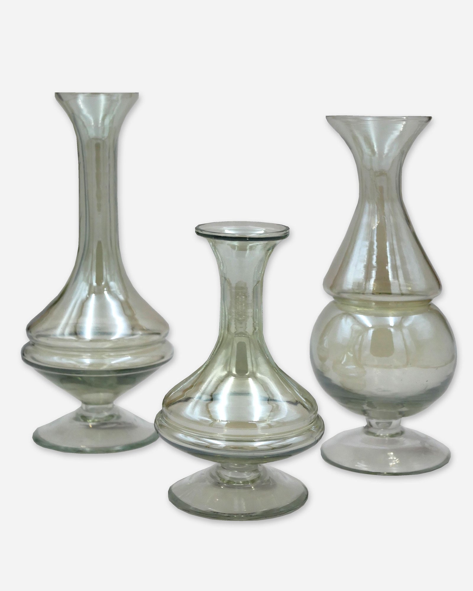 Tischvasen-Set aus Glas