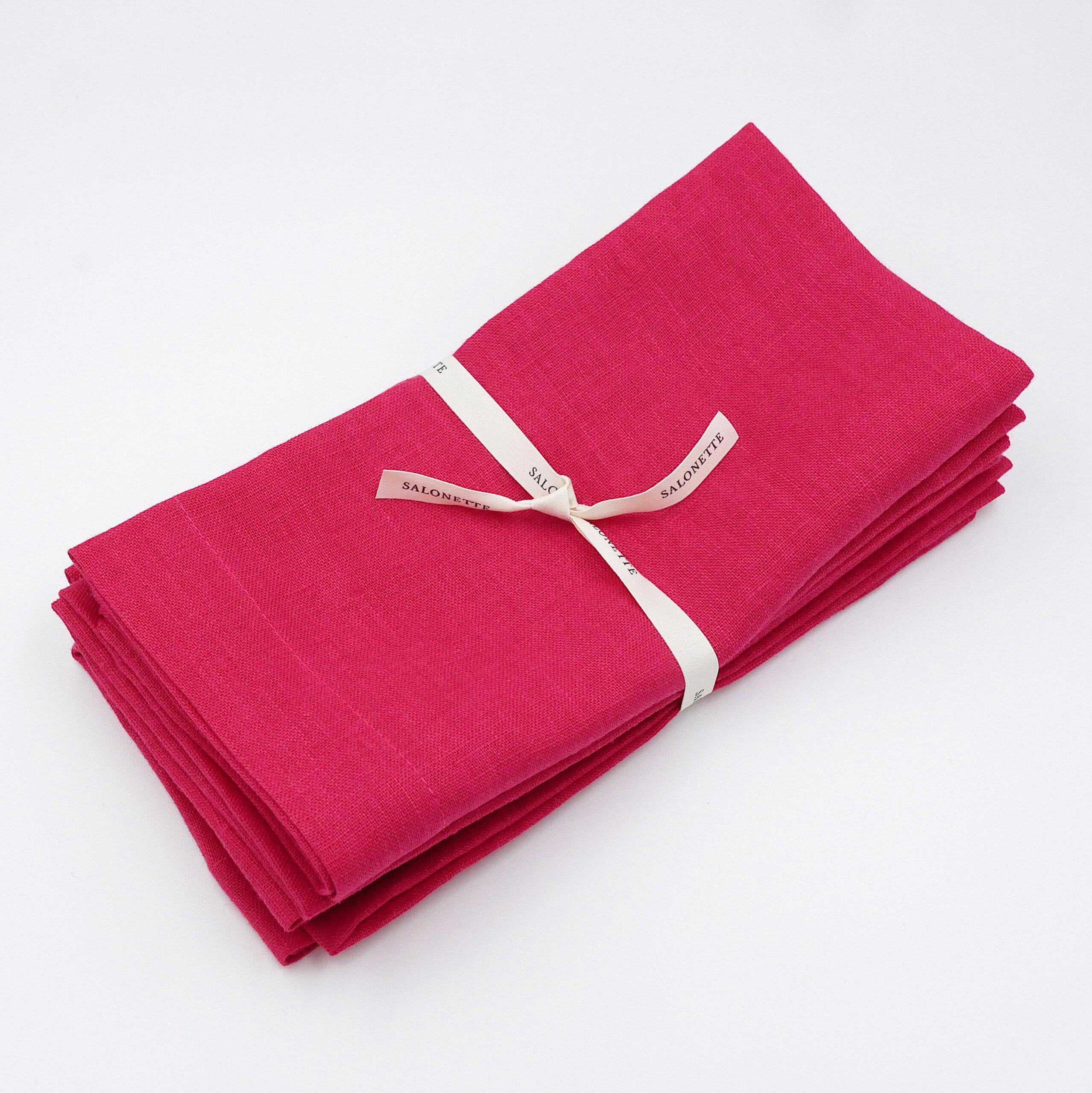 Leinenservietten Himbeerpink (4er)