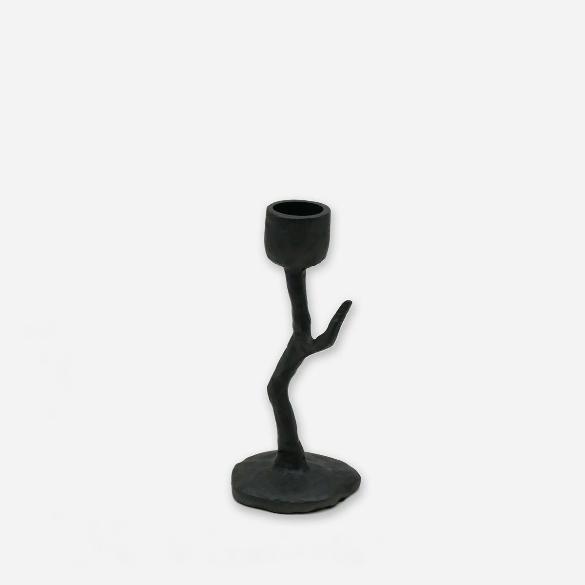 Kerzenhalter aus Metall in Ast-Form