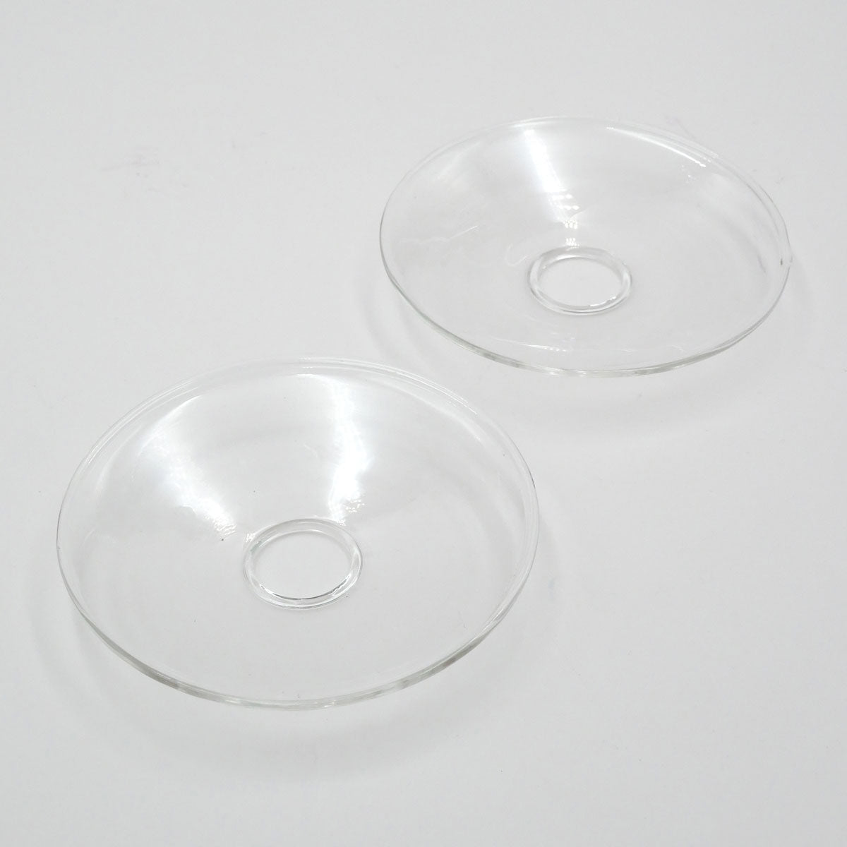 Kerzenmanschetten aus Glas - mundgeblasen, weiß