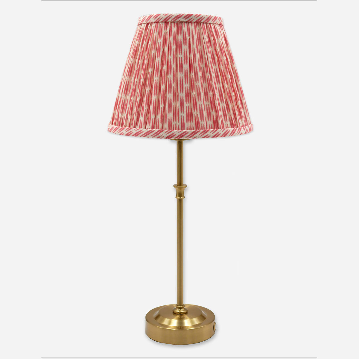 Akku-Tischleuchte "Paris" in Gold mit Stoffschirm