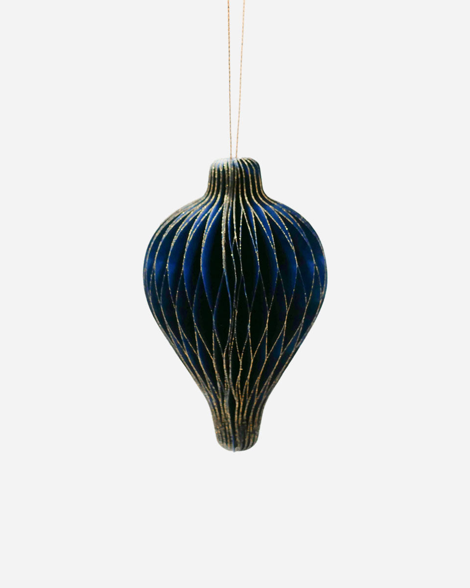 Ornament aus Wabenpapier - Dunkelblau