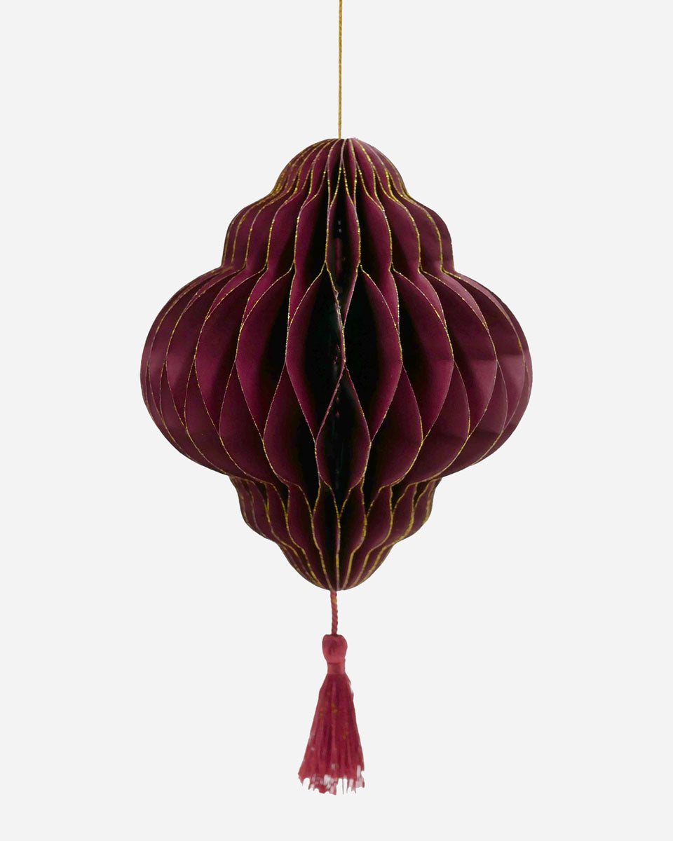 Ornament aus Wabenpapier - Bordeaux