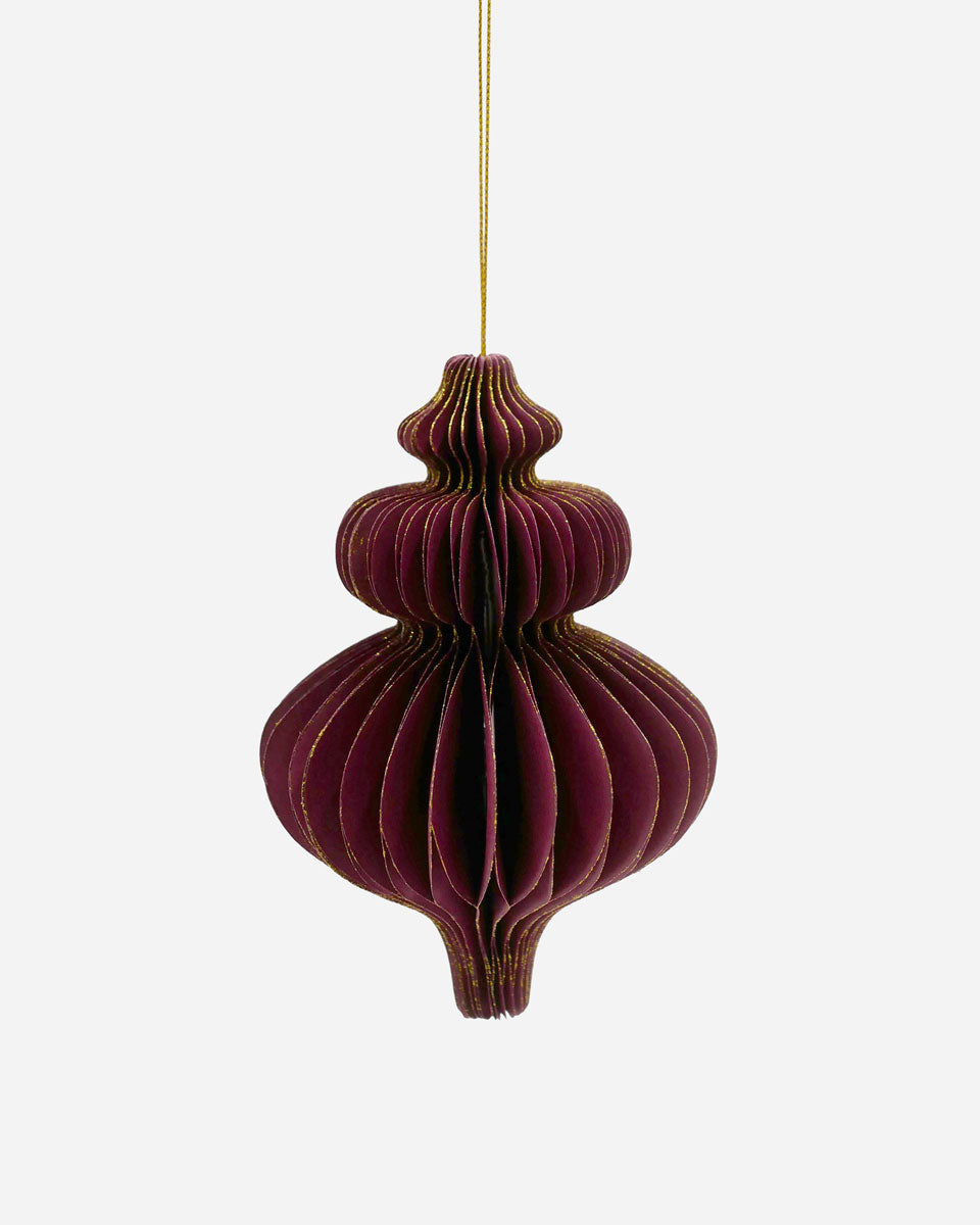 Ornament aus Wabenpapier - Bordeaux