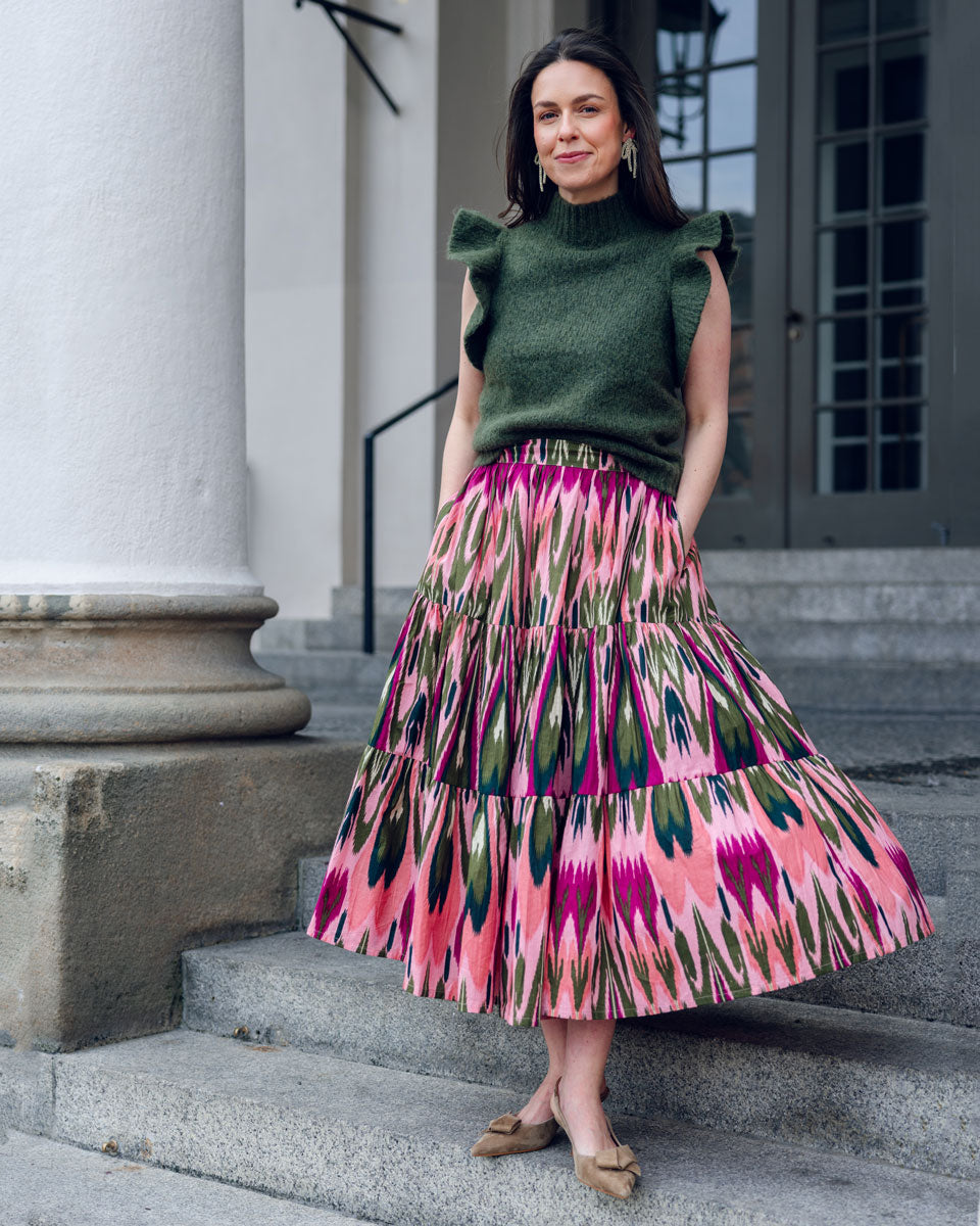 Rock "Selma" mit rosa Ikat