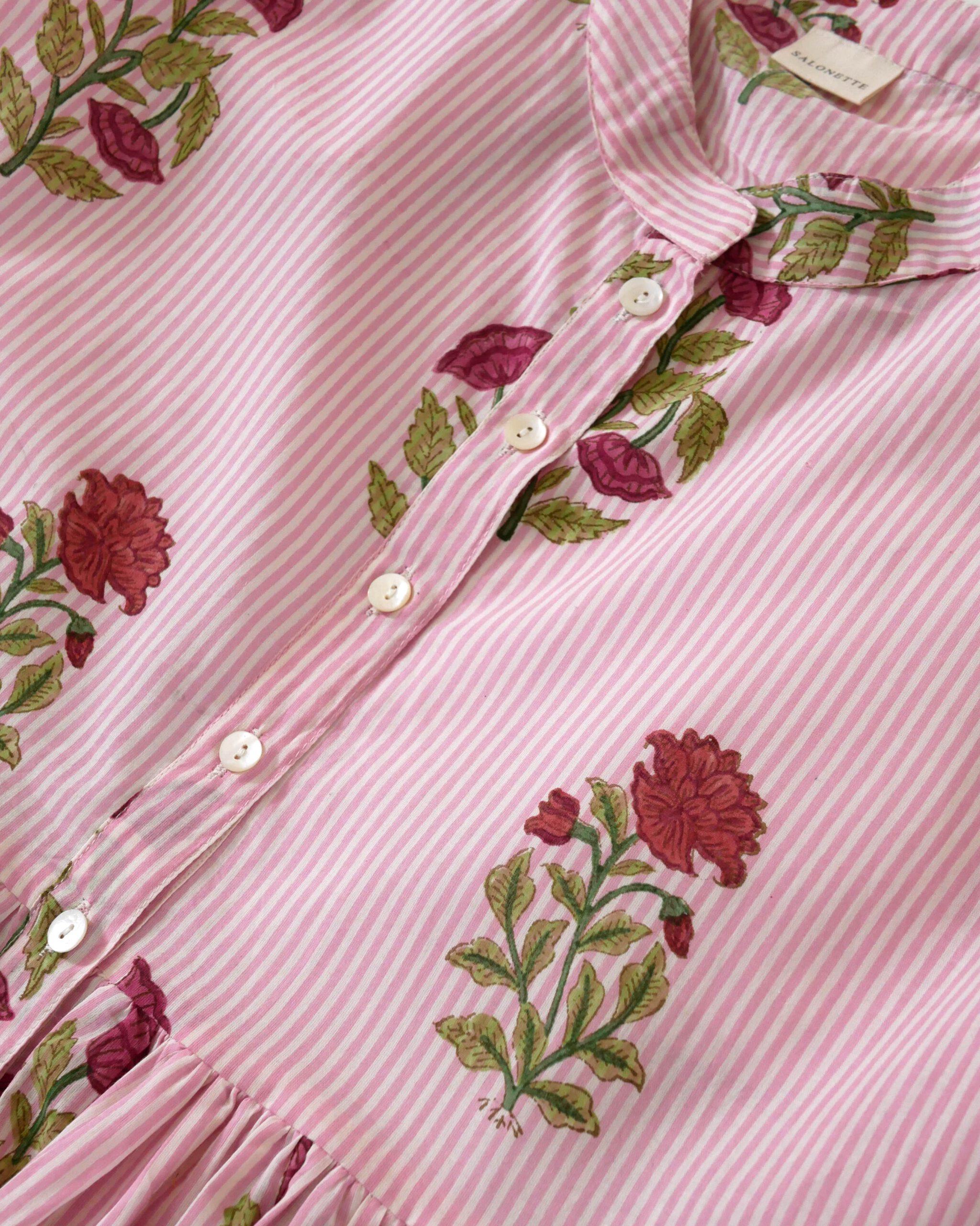 Bluse "Pina" mit rosa Streifen
