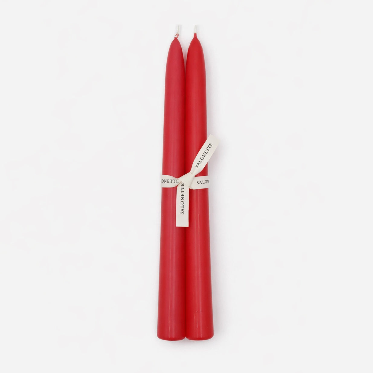 Lackierte Tafelkerzen in Korall - Zweier-Set