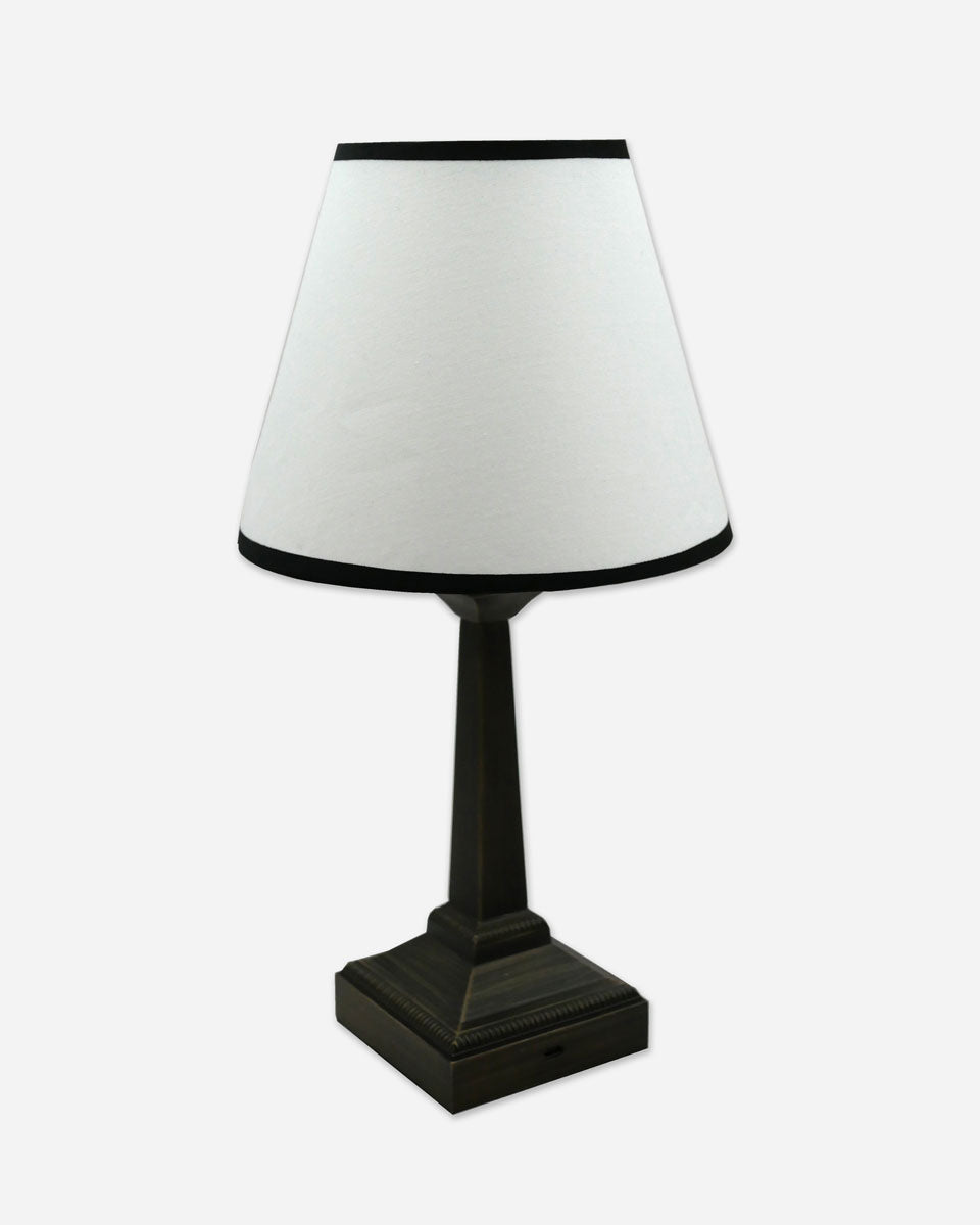 Akku Tischleuchte "London" mit Stoffschirm