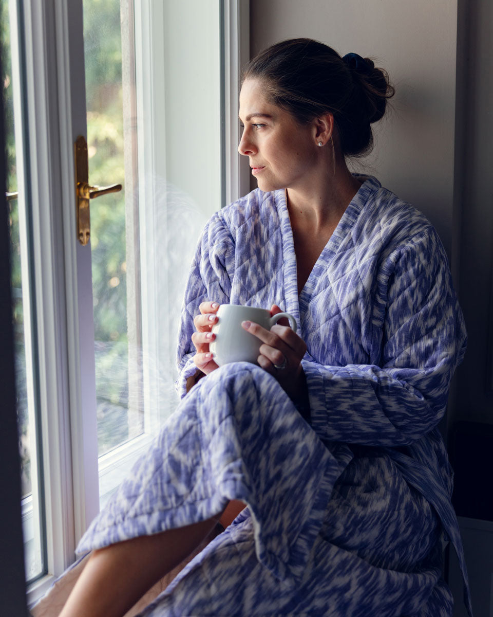 Abgesteppter Morgenmantel "Colette"