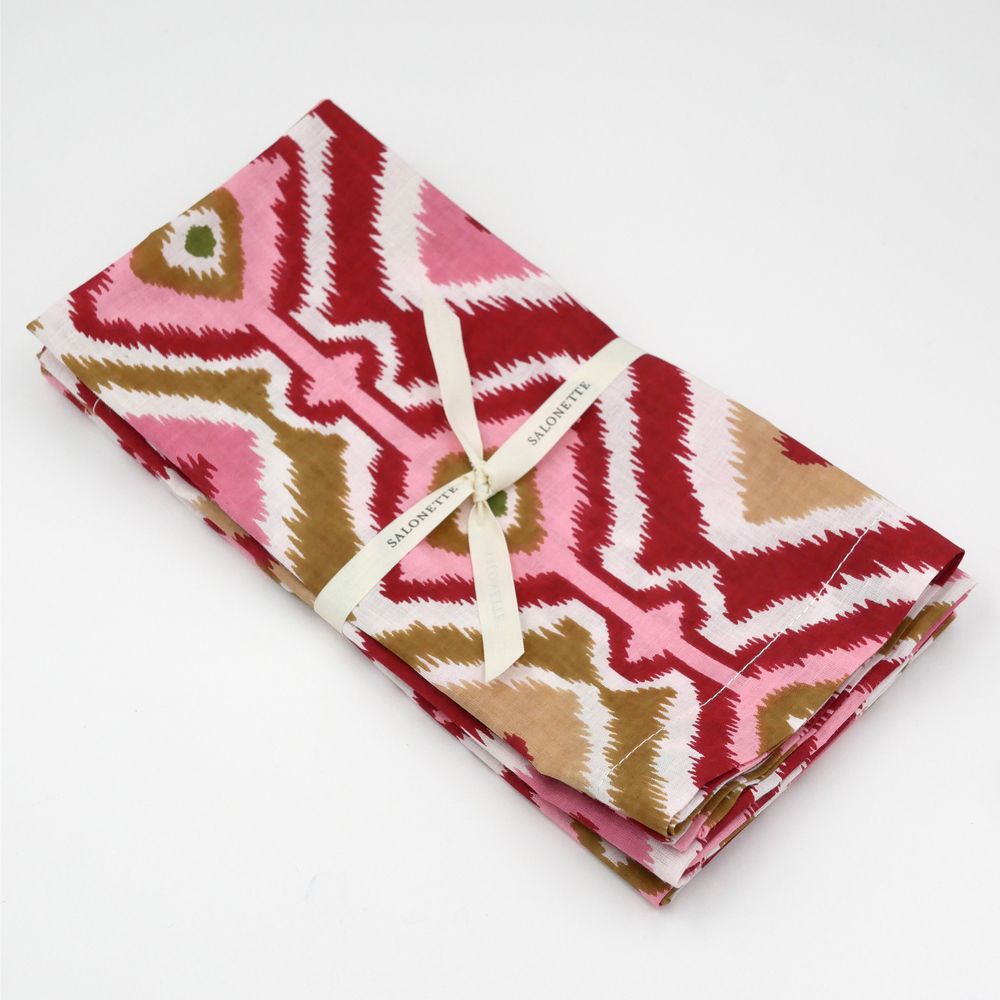 Ikat Servietten "Sierra" Rosarot (4er)