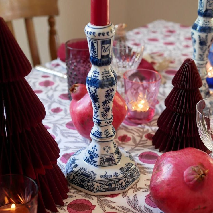 Kerzenhalter aus Porzellan - "Delfter Blau"