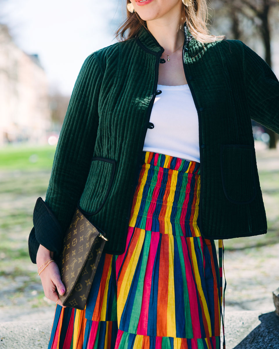 Samt-Jacke "Cosima" in Grün