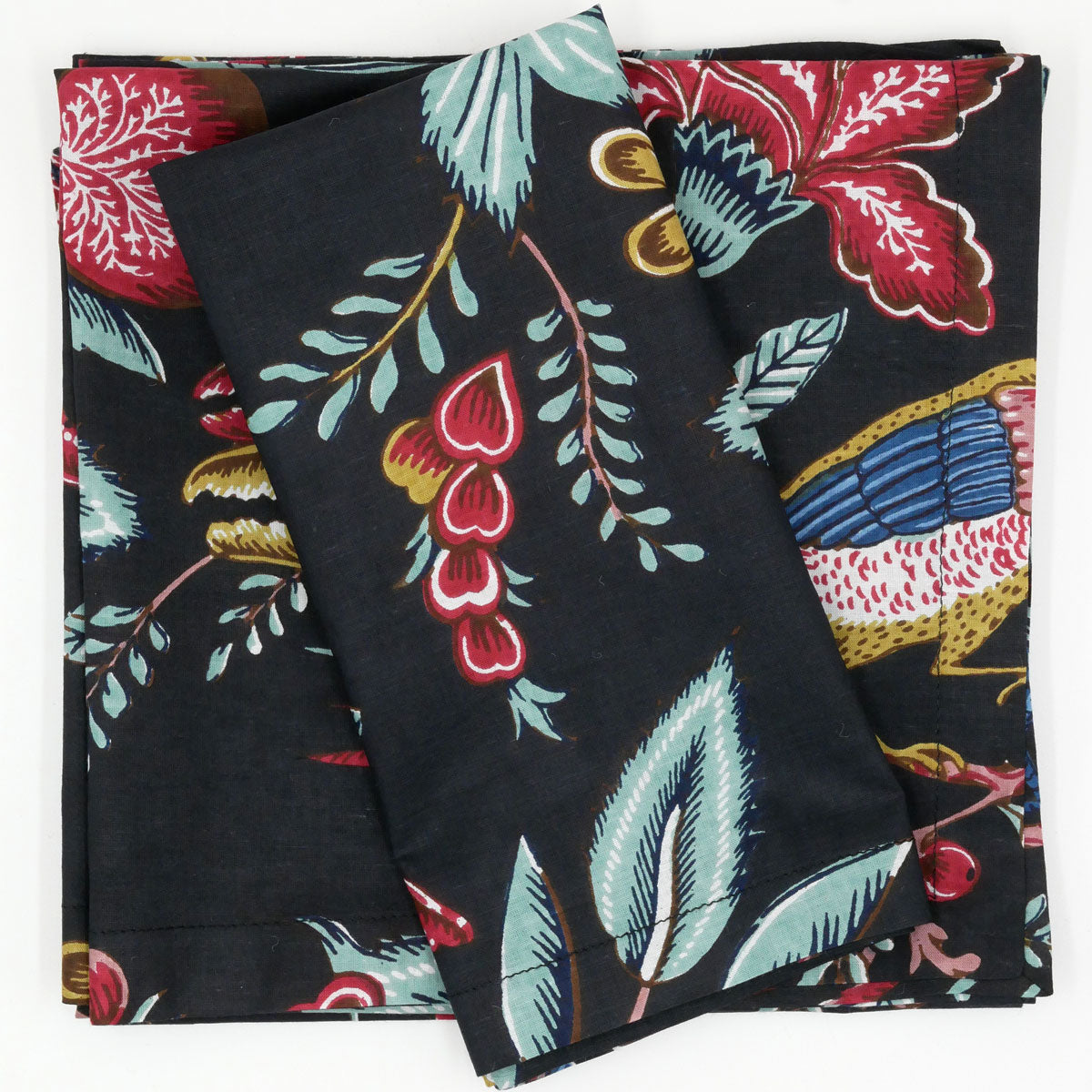 Blockprint Servietten "Blackbird" (4er)