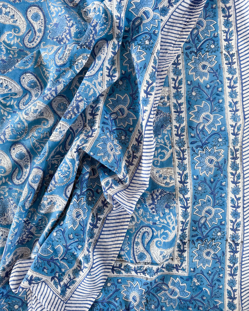 Pareo Blockprint in Blau