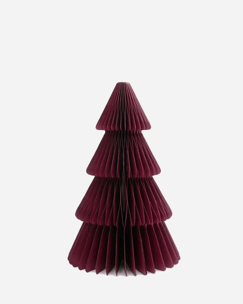 Weihnachtsbäume aus Wabenpapier - Bordeaux