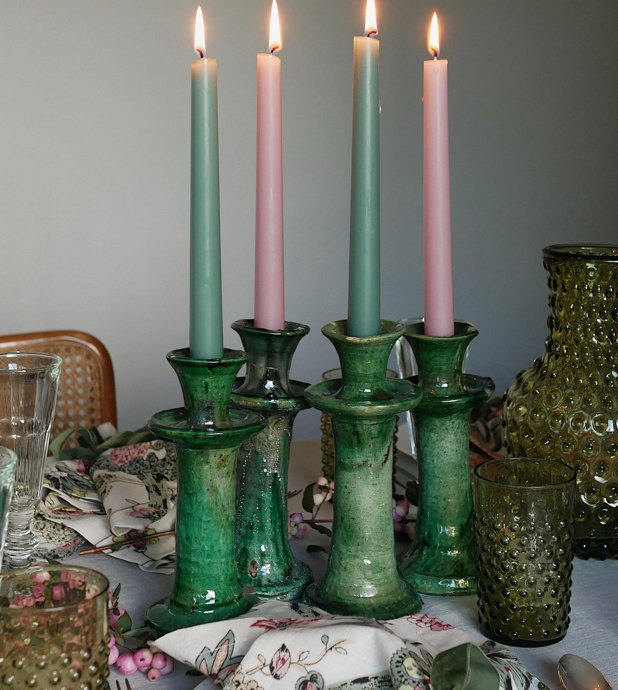 Kerzenhalter handgefertigt aus Ton - "Tamegroute"