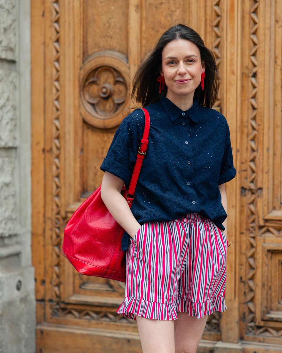 Shorts "Eleni" mit Streifen