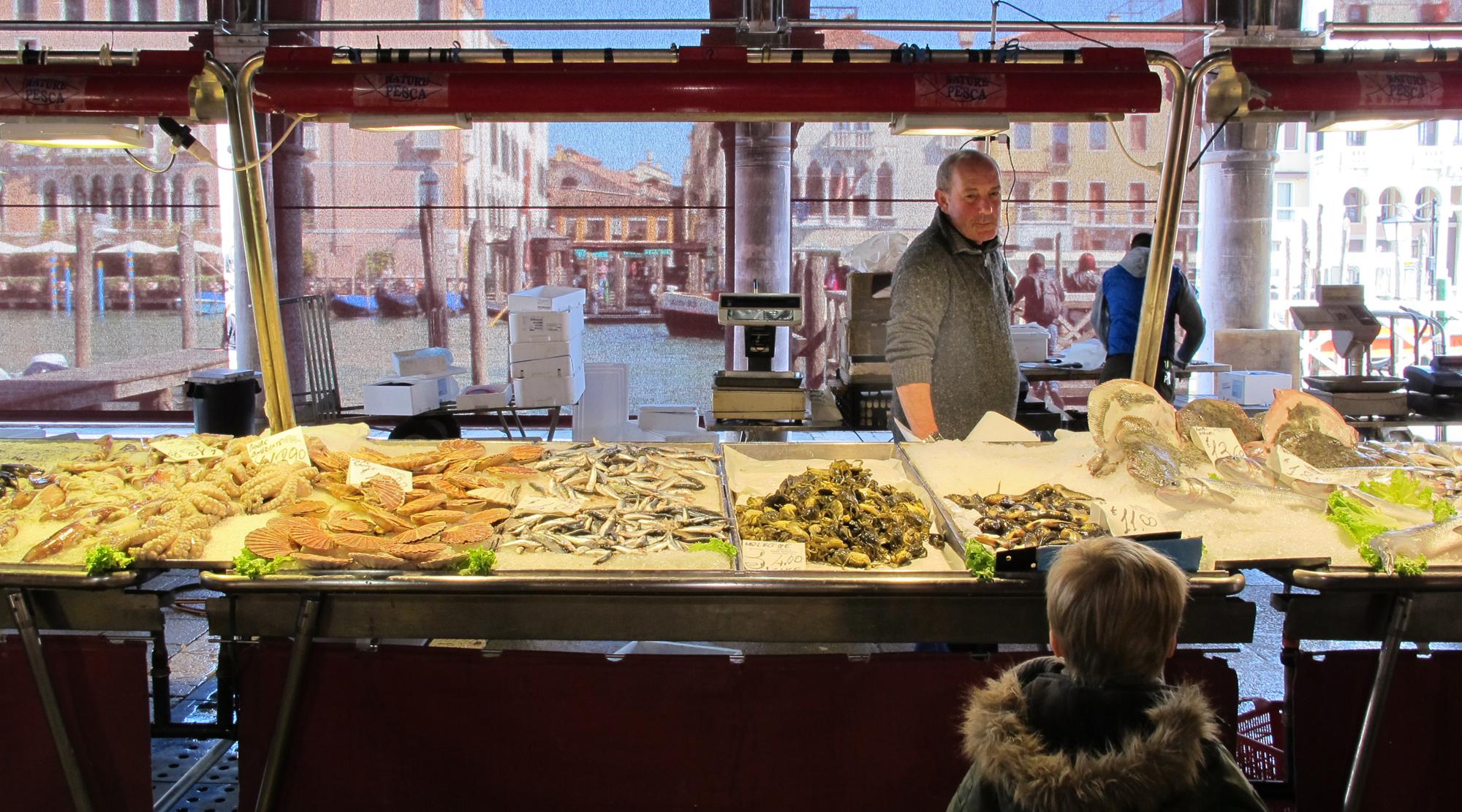 Venedig mit Kindern - Fischmarkt